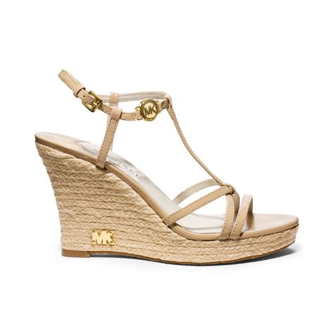 michael kors kami t strap 40s3kmms1a|Michael Michael Kors Women Kami T Strap Wedge Sandals.